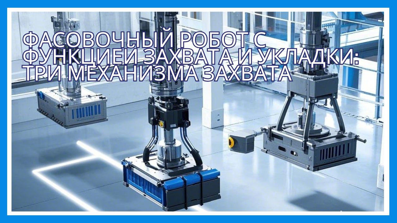 Фасовочный робот с функцией захвата и укладки: три механизма захвата