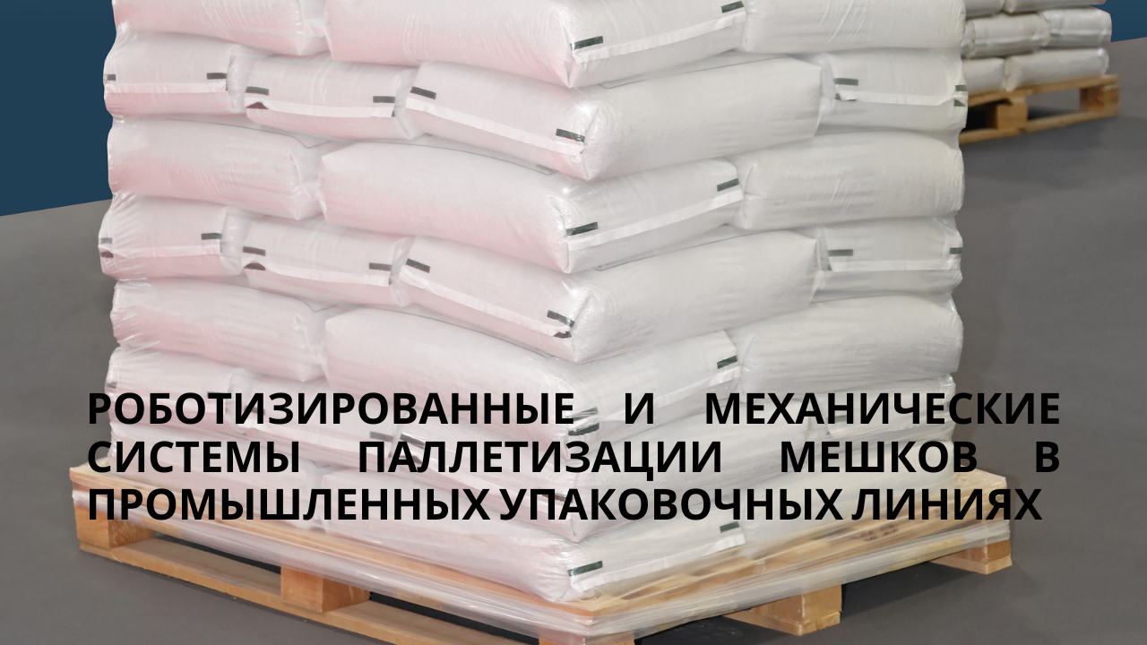 Роботизированные и механические системы паллетизации мешков в промышленных упаковочных линиях