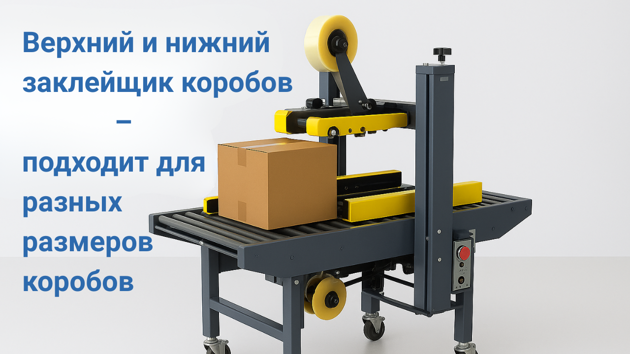 Верхний и нижний заклейщик коробов – подходит для разных размеров коробов