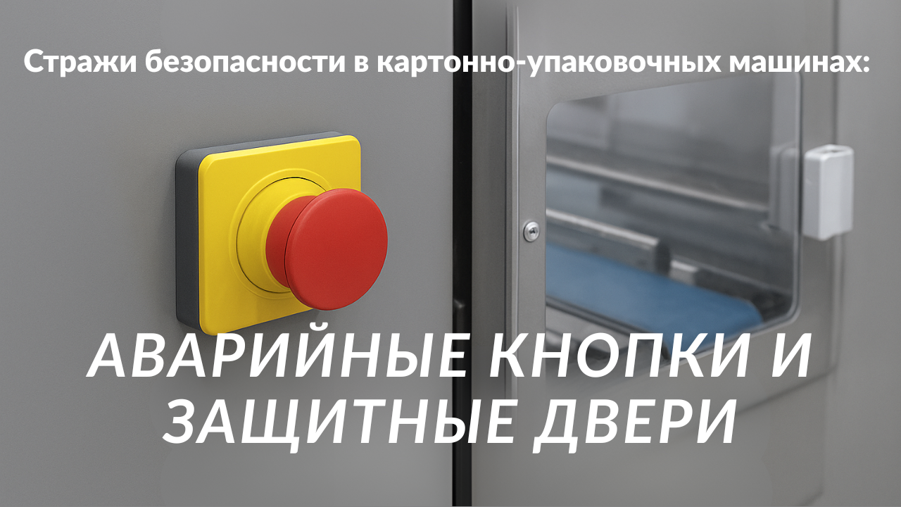 Стражи безопасности в картонно-упаковочных машинах: аварийные кнопки и защитные двери
