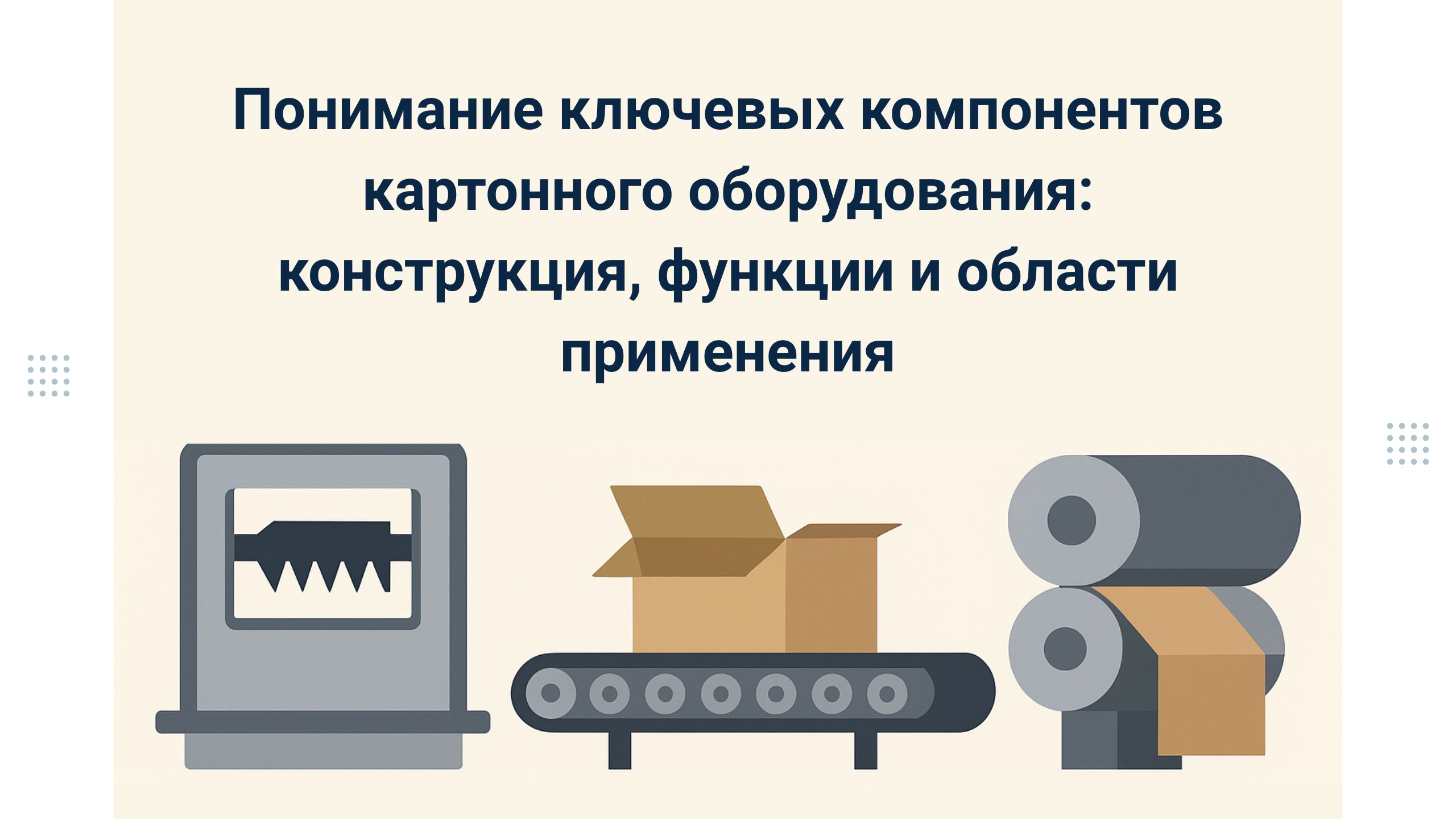 Понимание ключевых компонентов картонного оборудования: конструкция, функции и области применения
