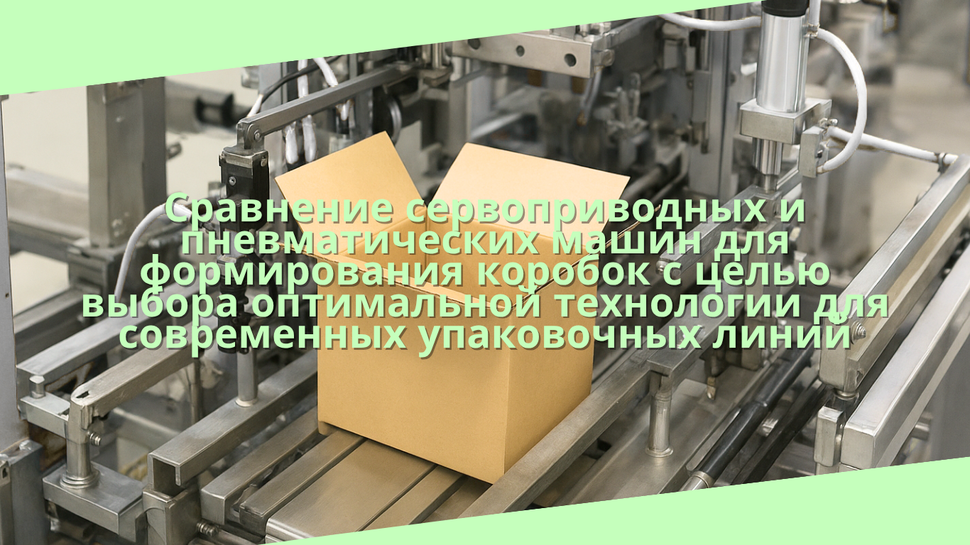 Сравнение сервоприводных и пневматических машин для формирования коробок с целью выбора оптимальной технологии для современных упаковочных линий
