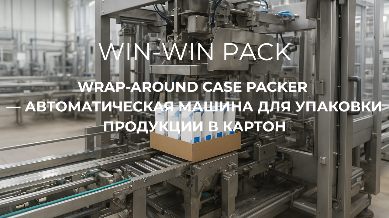 Wrap-Around Case Packer — автоматическая машина для упаковки продукции в картон