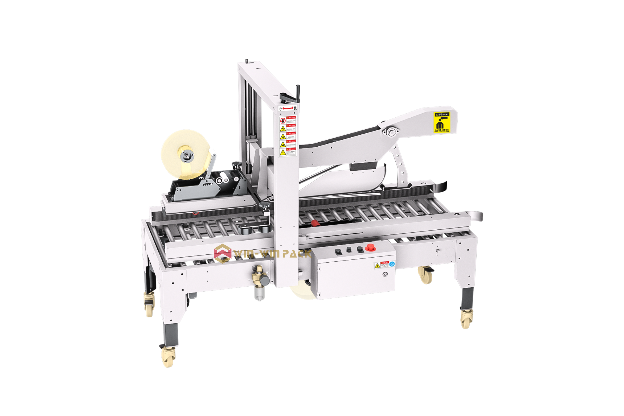 Полуавтоматический заклейщик коробок с подгибом клапанов