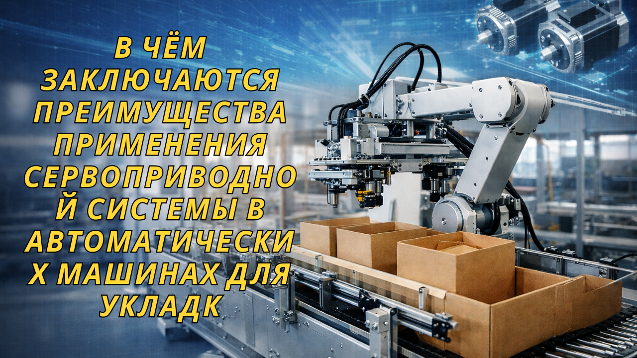 В чём заключаются преимущества применения сервоприводной системы в автоматических машинах для укладки в коробки?