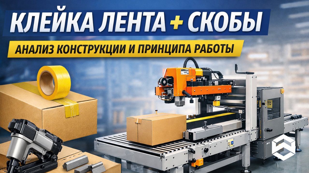 Анализ конструкции и принципа работы машины для заклейки коробов с двойным усилением (клейкая лента + скобы)