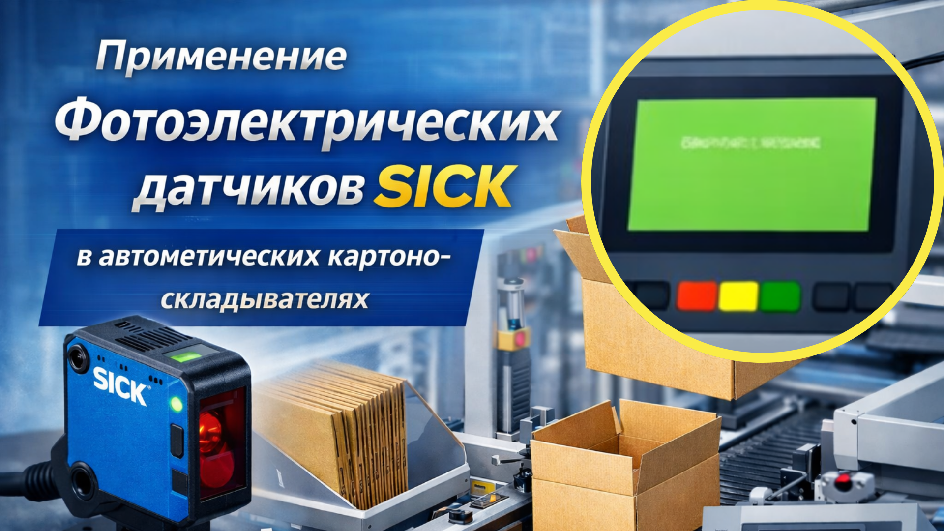 Применение фотоэлектрических датчиков SICK в автоматических машинах для формирования картонных коробок