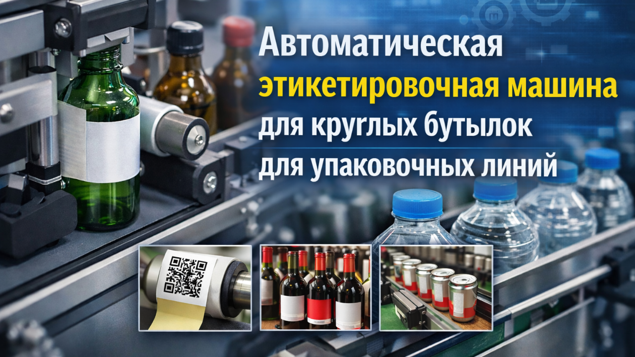 Как автоматические вертикальные машины для этикетирования круглых бутылок интегрируются в современные упаковочные линии