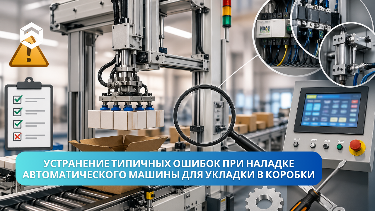 Устранение типичных ошибок при наладке автоматического машины для укладки в коробки