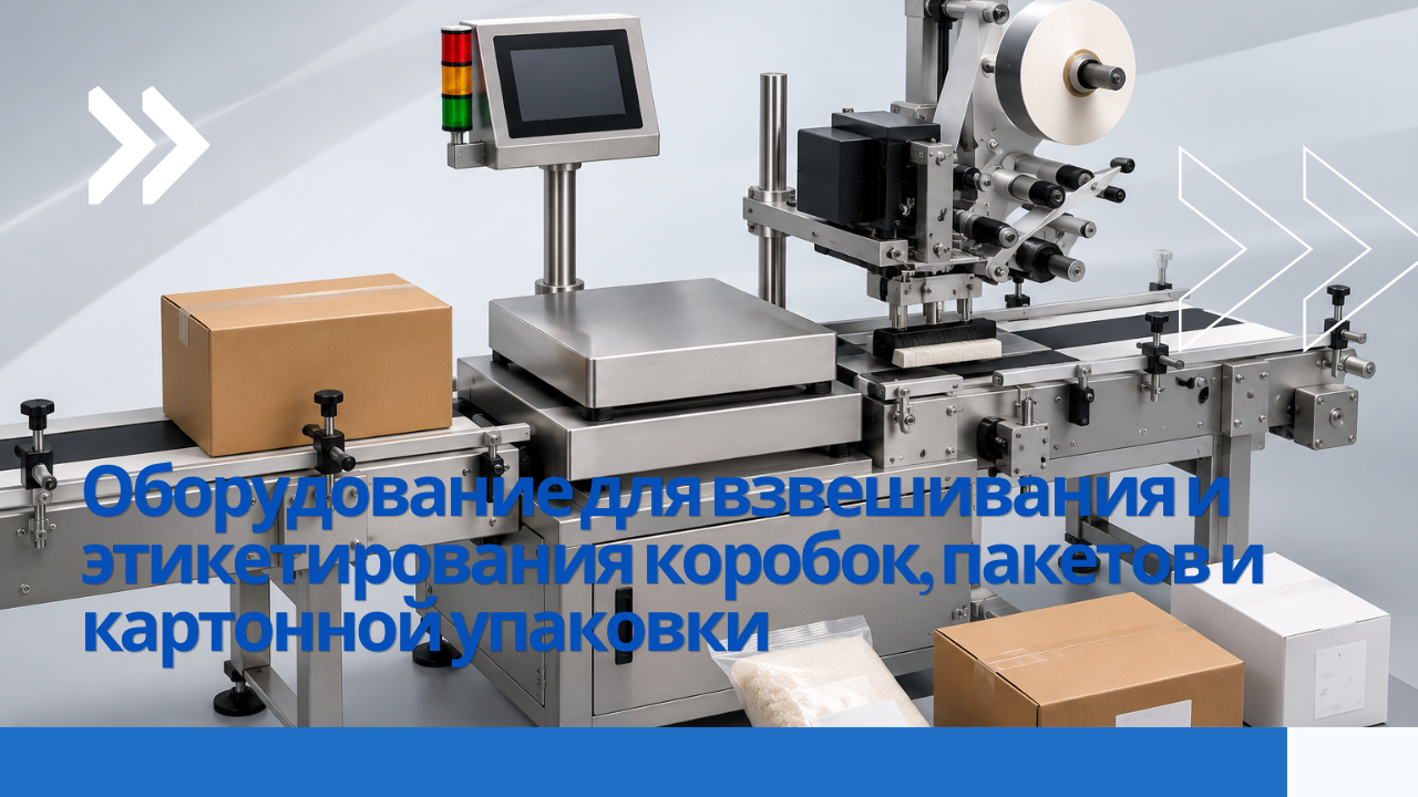 Оборудование для взвешивания и этикетирования коробок, пакетов и картонной упаковки