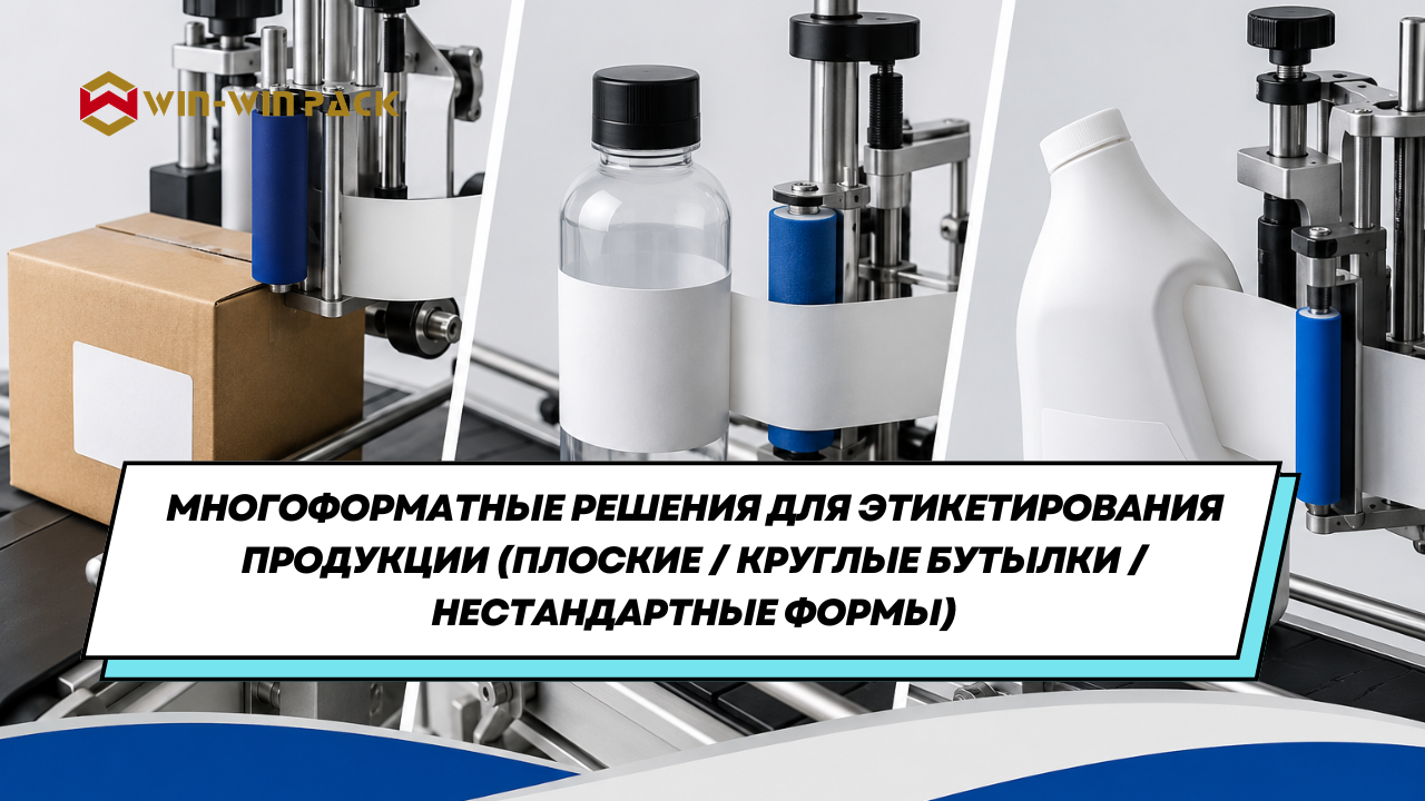 Многоформатные решения для этикетирования продукции (плоские / круглые бутылки / нестандартные формы)